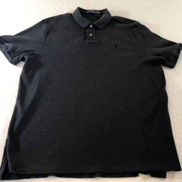 Polo Ralph Lauren Small Pony Mens Size XLarge Drk Grey Short Sleeve Polo - Picture 2 of 8